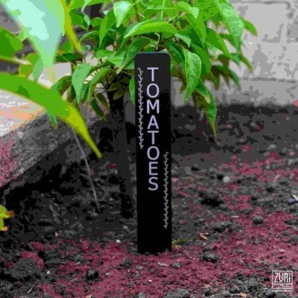 Zuri Plant Marker Stake, Made In Kenya - Matt Black ( Set of 10)