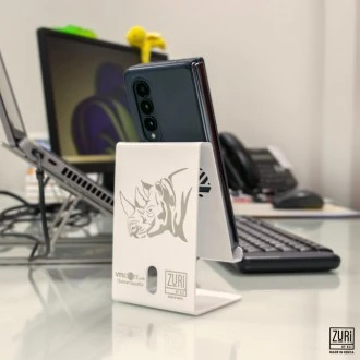 Zuri Desk Mobile Phone Holder (Steel), Arctic White - Buffalo