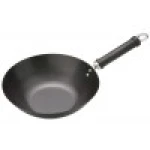 World Of Flavours Oriental Carbon Steel Non-Stick Phenolic Handled Wok, 26.5cm - Leaking Handle