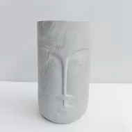 Undugu Straight Face Handcrafted Soapstone Flower Statement Vase 