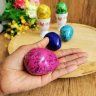 Undugu Hand Made Soapstone Easter Egg - 1 Piece, Assorted Colours