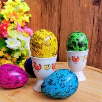 Undugu Hand Made Soapstone Easter Egg - 1 Piece, Assorted Colours