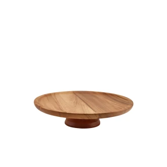 GenWare Acacia Wood Cake Stand 33 x 8cm