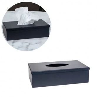 Zuri Steel Finish Tissue Box Holder - Matt Grey - Made in KENYA