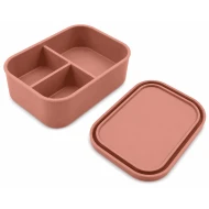 VZ Partitioned Microwave Silicone Lunch Box (Pale Pink)- 1000ml