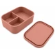 VZ Partitioned Microwave Silicone Lunch Box (Pale Pink)- 1000ml