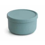 VZ-Large Round Silicone Microwave Bowl – Food-Grade Leakproof Bento Container for Office, School & Picnic[ Teal]-700ml