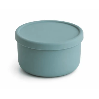 VZ-Large Round Silicone Microwave Bowl – Food-Grade Leakproof Bento Container for Office, School & Picnic[ Teal]-700ml
