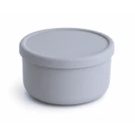 VZ-Large Round Silicone Microwave Bowl – Food-Grade Leakproof Bento Container for Office, School & Picnic[ Grey]-700ml