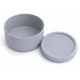 VZ-Large Round Silicone Microwave Bowl – Food-Grade Leakproof Bento Container for Office, School & Picnic[ Grey]-700ml