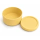 VZ-Large Round Silicone Microwave Bowl – Food-Grade Leakproof Bento Container for Office, School & Picnic[ Yellow]-700ml