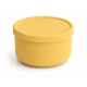 VZ-Large Round Silicone Microwave Bowl – Food-Grade Leakproof Bento Container for Office, School & Picnic[ Yellow]-700ml