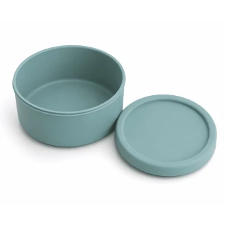 VZ-Large Round Silicone Microwave Bowl – Food-Grade Leakproof Bento Container for Office, School & Picnic[ Teal]-700ml