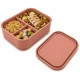 VZ Partitioned Microwave Silicone Lunch Box (Pale Pink)- 1000ml