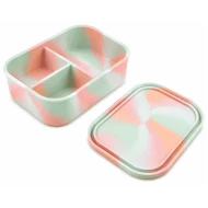 VZ Partitioned Microwave Silicone Lunch Box (Rainbow Marble)- 1000ml