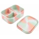 VZ Partitioned Microwave Silicone Lunch Box (Rainbow Marble)- 1000ml