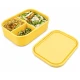 VZ Partitioned Microwave Silicone Lunch Box (Yellow) - 1000ml
