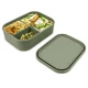 VZ Partitioned Microwave Silicone Lunch Box (Green)- 1000ml