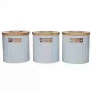 Kitchen Craft Tea, Coffee and Sugar Canisters Set of 3, 1 Litre, Light Blue
