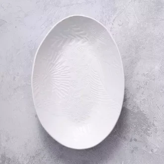 Maxwell & Williams Panama Oval White Serving Bowl, 24cm