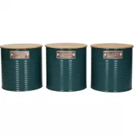Kitchen Craft Tea, Coffee and Sugar Canisters Set of 3, 1 Litre, Teal