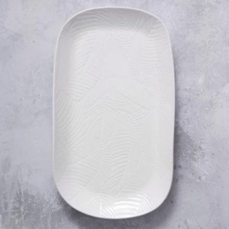 Maxwell & Williams Panama Oblong White Platter, 34cm