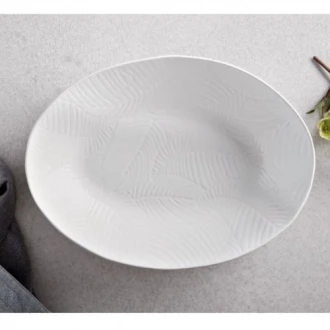 Maxwell & Williams Panama Oval White Serving Bowl, 32cm