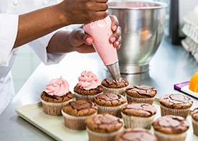 Cake decorating tools piping bags spatulas and turntables Kenya