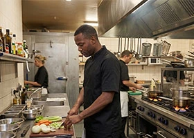 Professional kitchen textiles aprons oven mitts and tea towels for commercial kitchens in Kenya