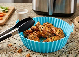 Air fryer accessories and silicone liners