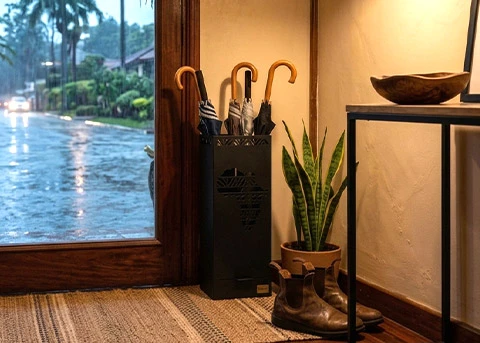 Zuri umbrella holder made in Kenya — the perfect rainy season entryway essential at Vituzote