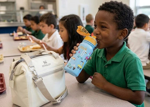 Rainy season school lunch bags and insulated food containers in Kenya — Stanley VZ Ari at Vituzote