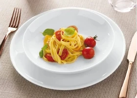 Arthur Krupp Omnia and Rotondo porcelain dinner plates for hotels and restaurants in Kenya