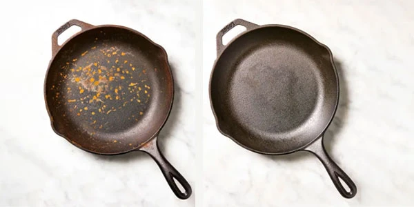 Removing rust from cast iron pan